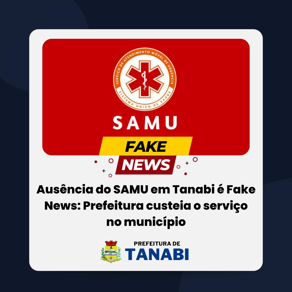 Nota Importante: Combate às Fake News em Tanabi